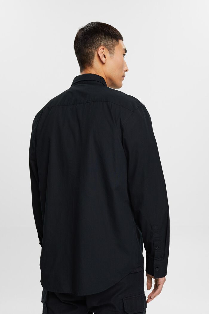 Button down-skjorta i poplin, 100% bomull, BLACK, detail image number 3