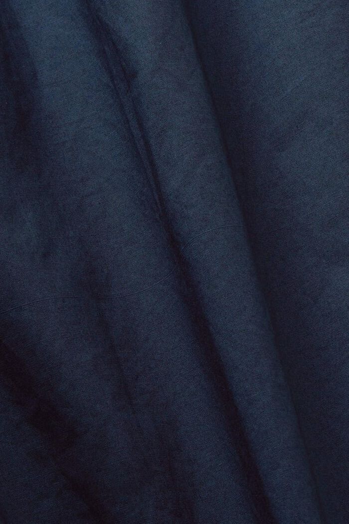 Skjortklänning med knytskärp, 100 % bomull, PETROL BLUE, detail image number 5