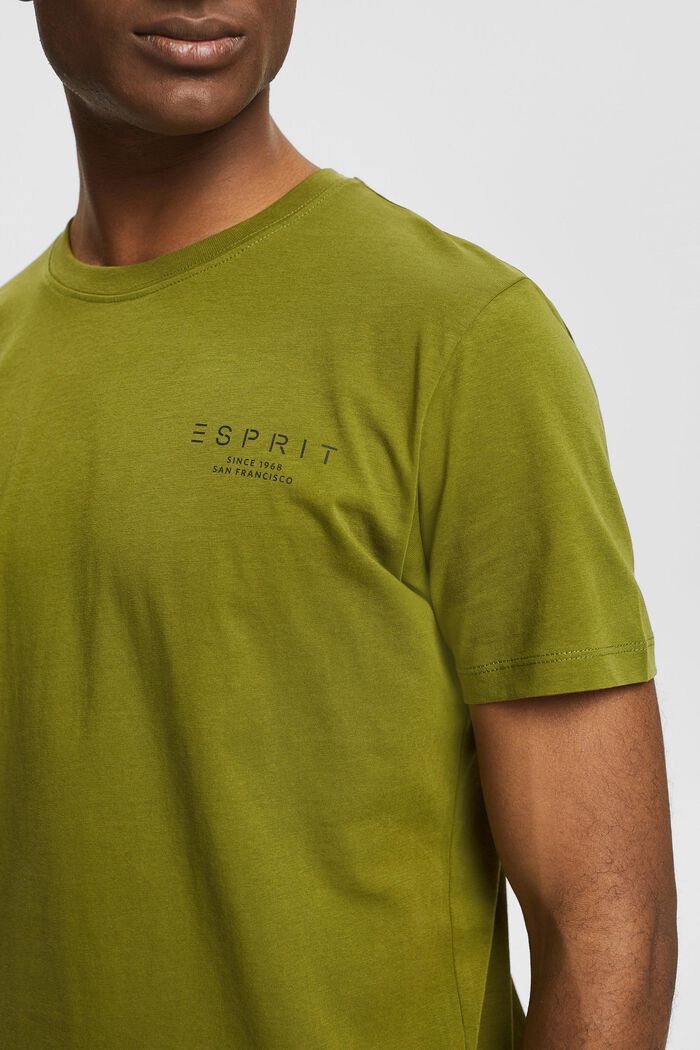 T-shirt i jersey med logotryck, LEAF GREEN, detail image number 0
