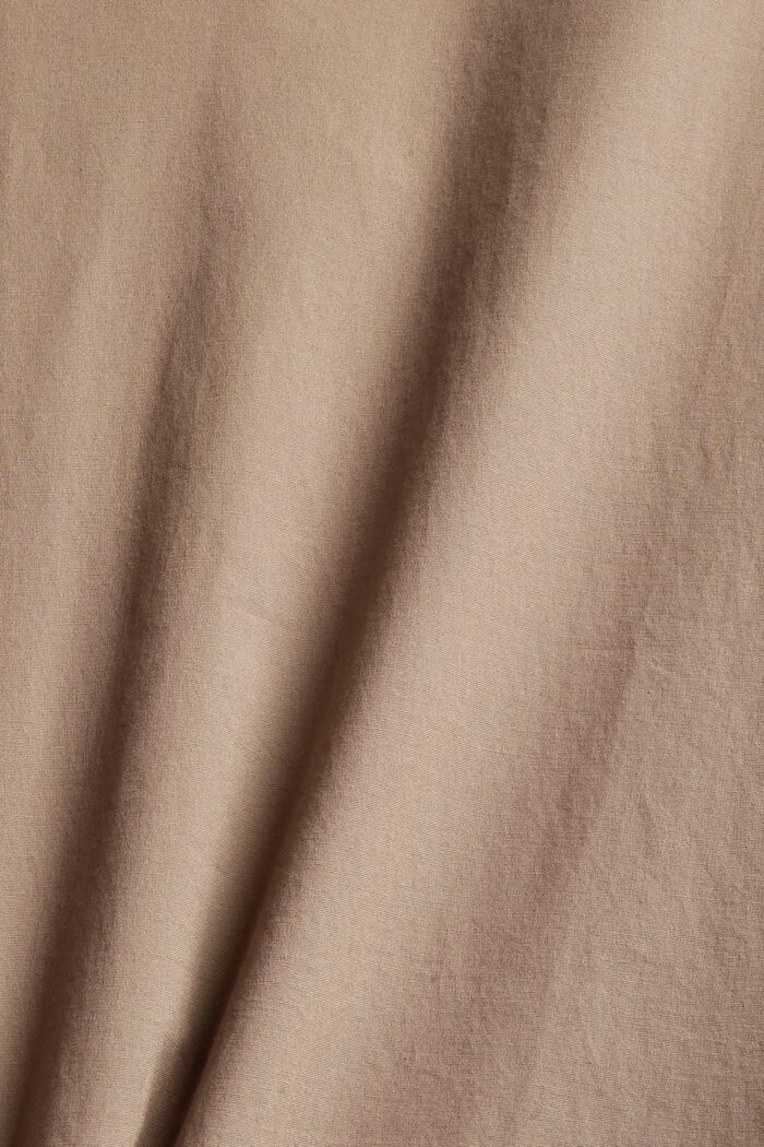 Skjortblusklänning i bomull/stretch, TAUPE, detail image number 4