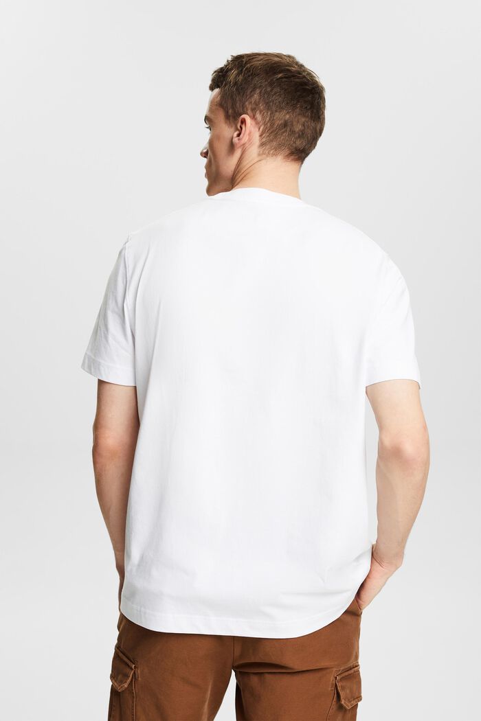 T-shirt i bomullsjersey med logo, WHITE, detail image number 2