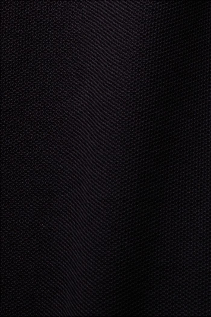 Tenniströja i piké med glitter, 100 % bomull, BLACK, detail image number 4