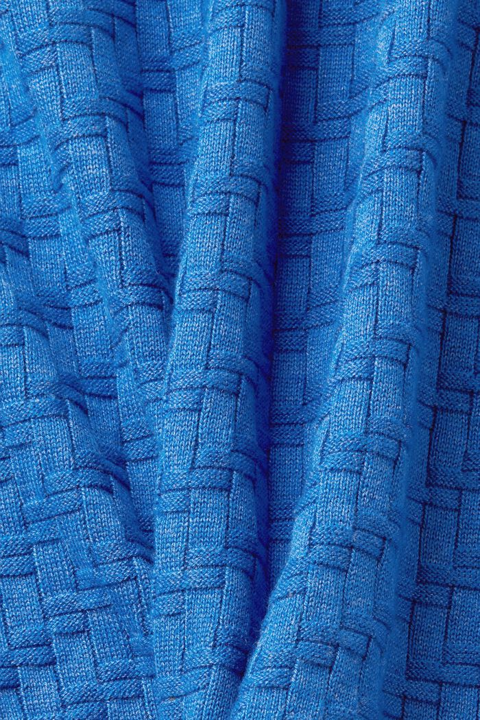 Strukturerad rundringad tröja, BLUE, detail image number 6