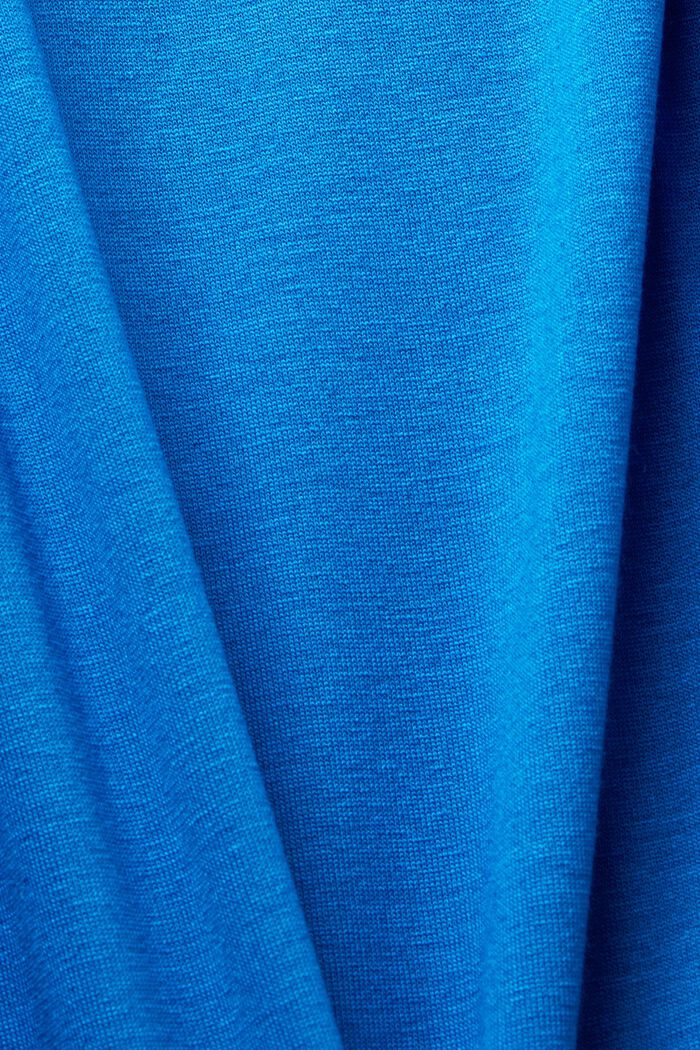 Midiklänning i jersey med fast midjeband, BRIGHT BLUE, detail image number 4
