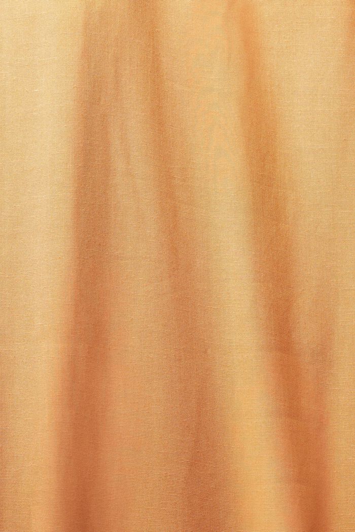 Med linne: skjortblusklänning med skärp, PEACH, detail image number 4