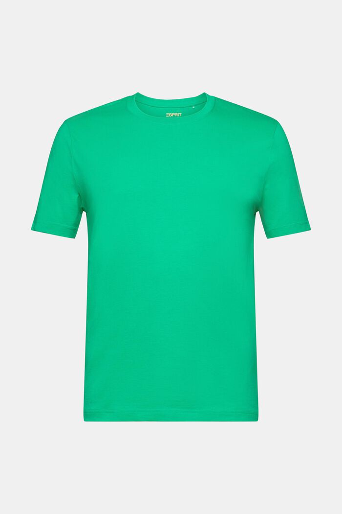 Jersey-T-shirt i ekologisk bomull, GREEN, detail image number 6