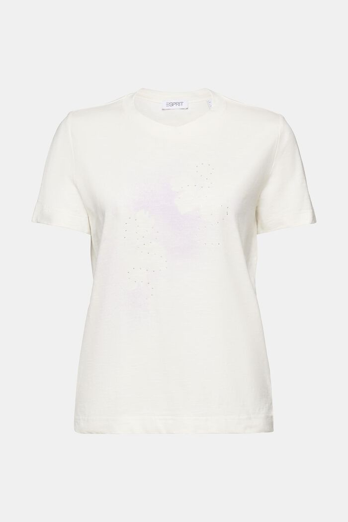 Mönstrad T-shirt med slub-struktur, ICE, detail image number 6