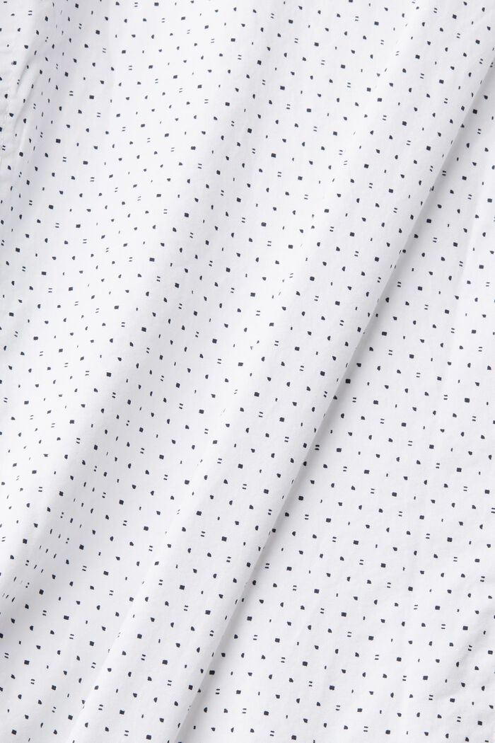 Hållbar, mönstrad bomullsskjorta, WHITE, detail image number 1
