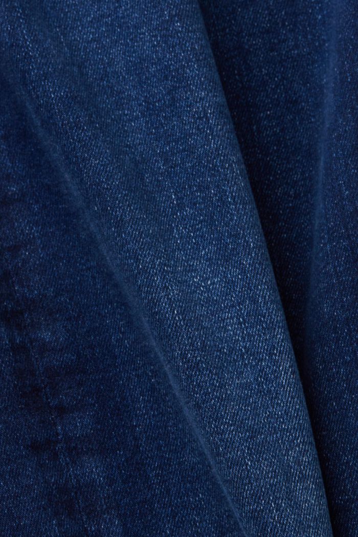 Straight leg stretch jeans, bomullsmix, BLUE DARK WASHED, detail image number 6