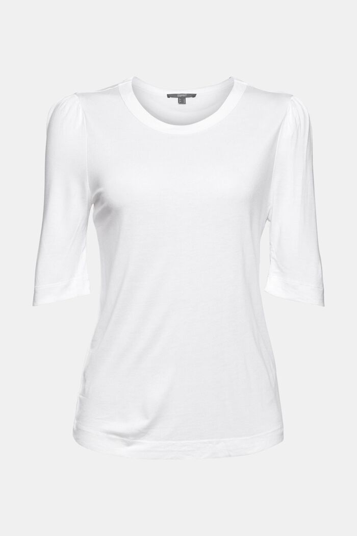 T-shirt i jersey av LENZING™ ECOVERO™, WHITE, detail image number 6