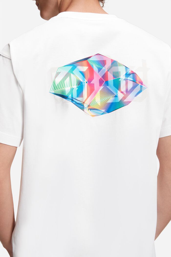 AMBIGRAM Diamond T-shirt med tryck bak, WHITE, detail image number 0