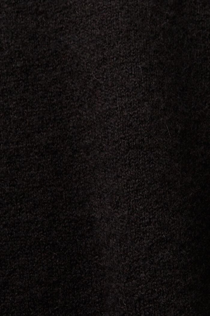 Stickad tröja med vid ärm, BLACK, detail image number 5