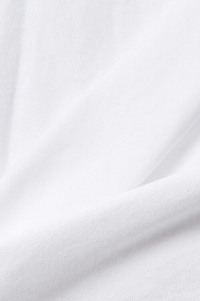 Bomulls-T-shirt med blomtryck, WHITE, detail image number 4