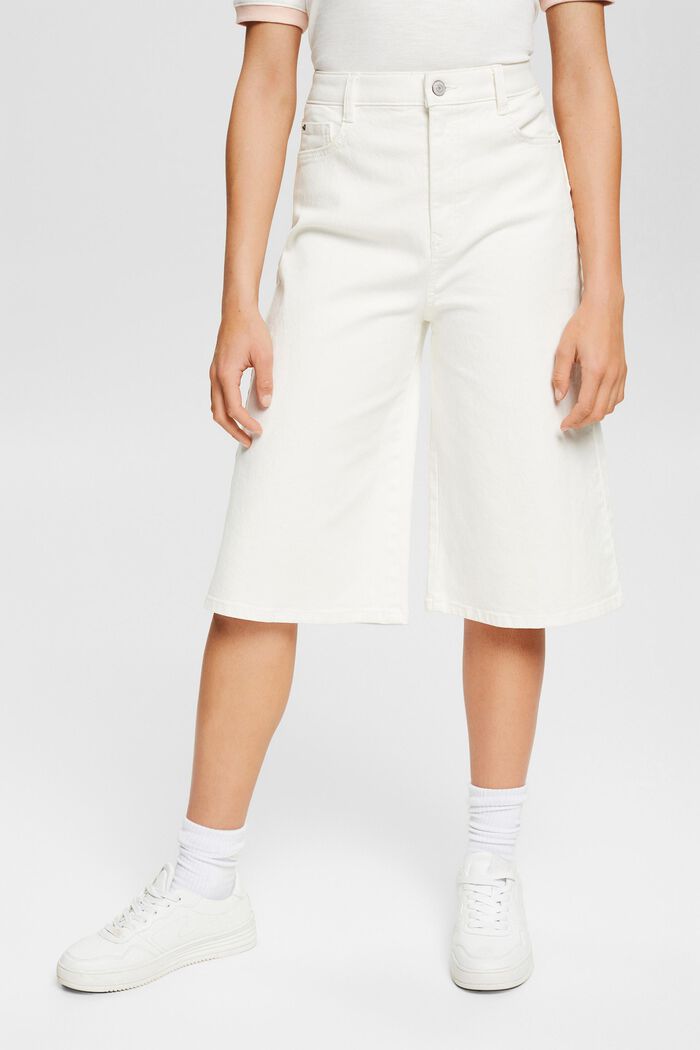 Jeansbermudas med stretch, OFF WHITE, detail image number 0