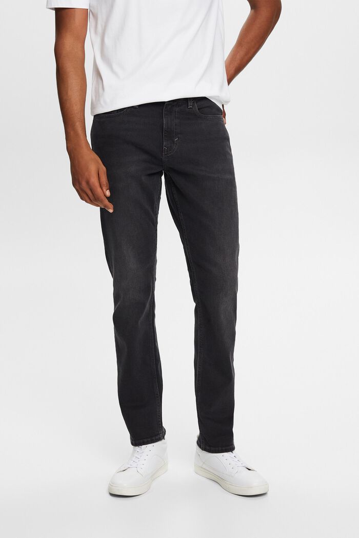 Jeans med smal passform, BLACK DARK WASHED, detail image number 0
