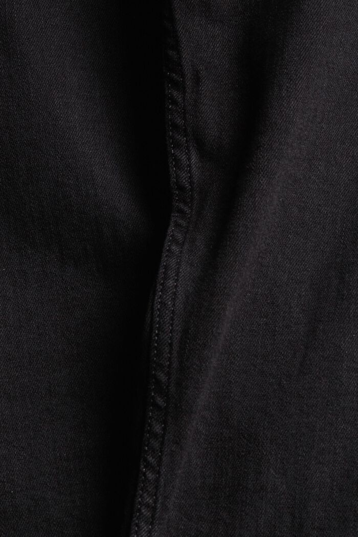 Ankelkorta jeans i bomullsstretch, BLACK DARK WASHED, detail image number 4
