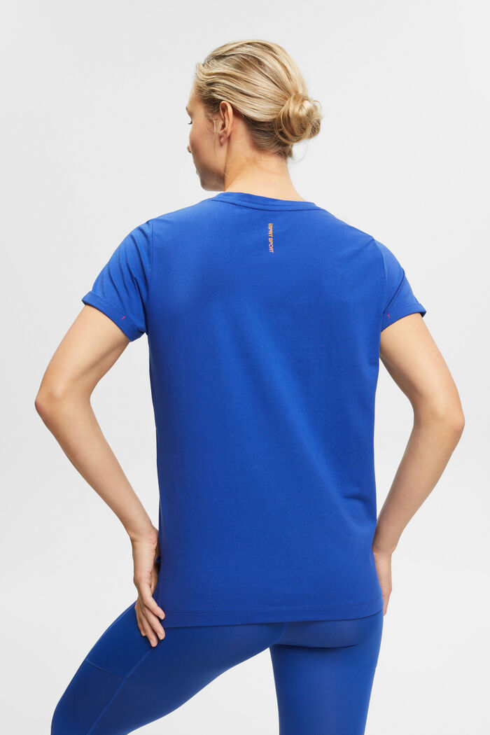 Sportig T-shirt i bomull, BRIGHT BLUE, detail image number 3