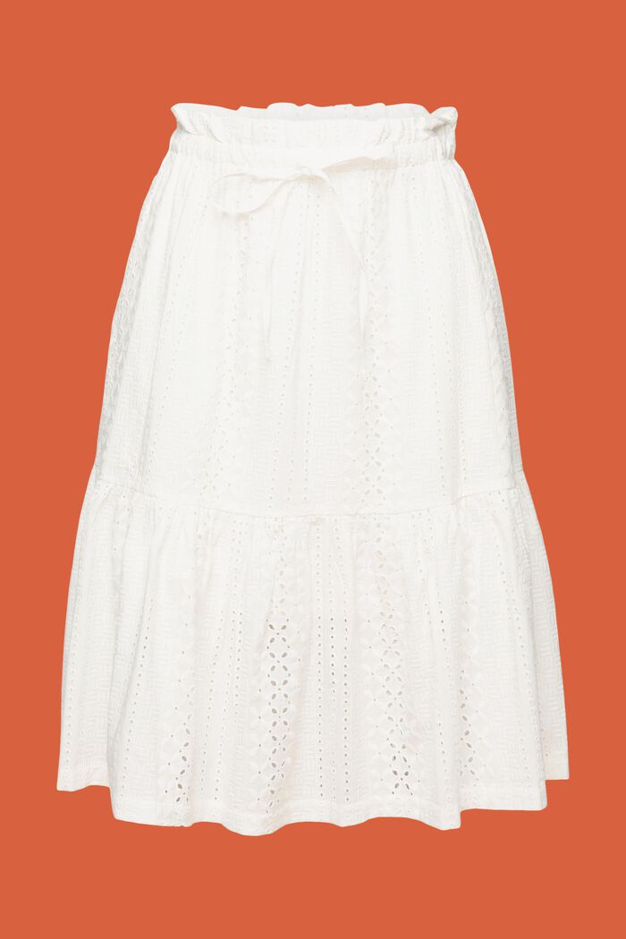 Broderad kjol, LENZING™ ECOVERO™, WHITE, detail image number 7