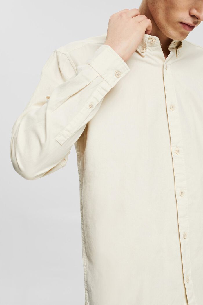 Skjorta med button down-krage, CREAM BEIGE, detail image number 2