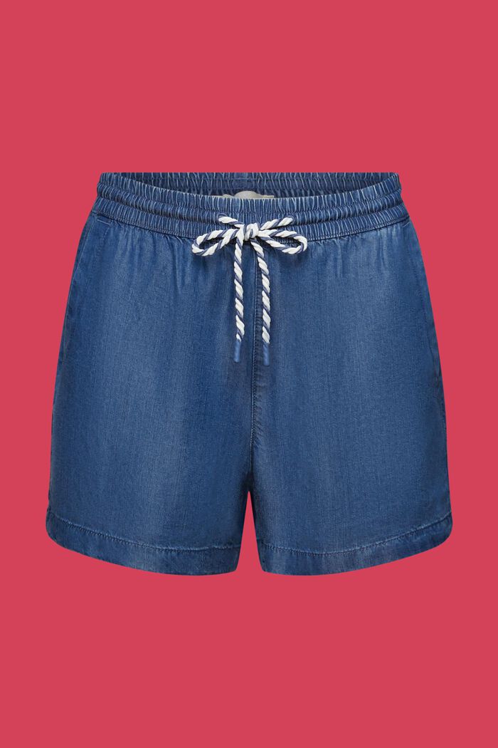 Dra på-shorts, TENCEL™, BLUE MEDIUM WASHED, detail image number 7