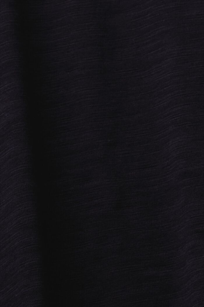 Långärmad jerseytopp i basmodell, BLACK, detail image number 5