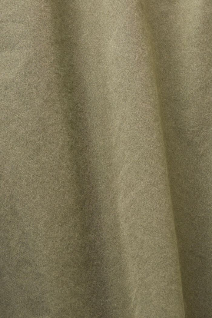 Cargoskjorta i dra-på-modell, 100% bomull, KHAKI GREEN, detail image number 6