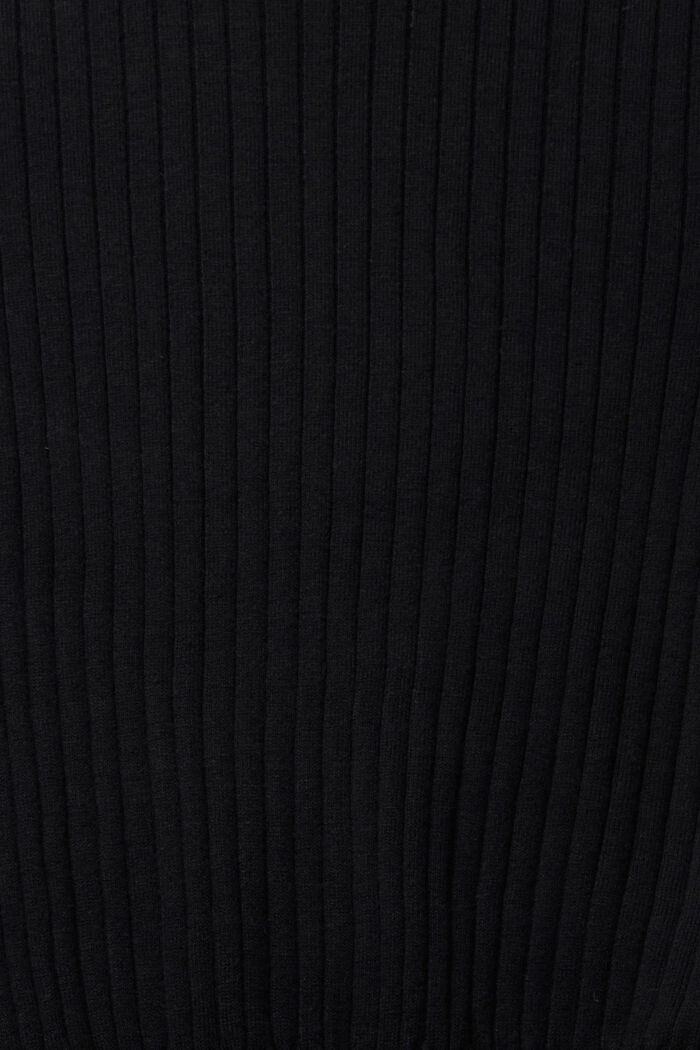 Ribbad stickad jumper, BLACK, detail image number 1