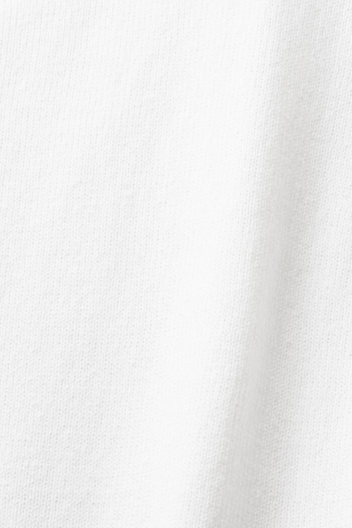 Tröja i bomull-linne, WHITE, detail image number 5