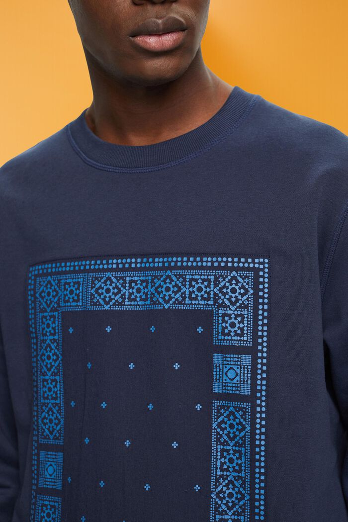 Sweatshirt med tryck fram, NAVY, detail image number 2