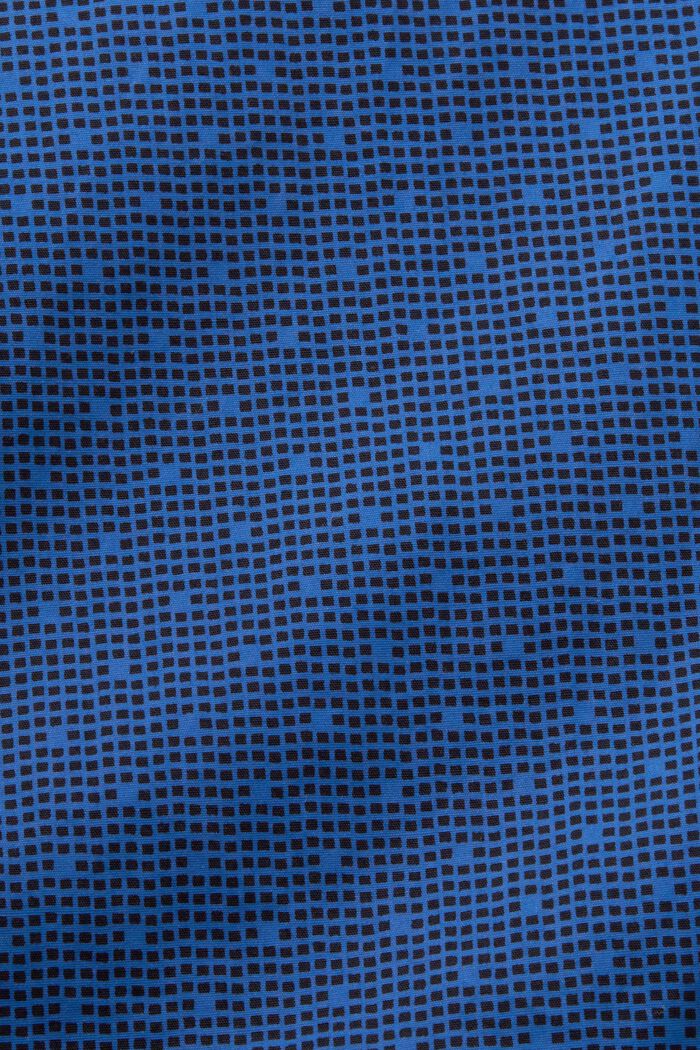 Mönstrad button down-skjorta, 100% bomull, BRIGHT BLUE, detail image number 4