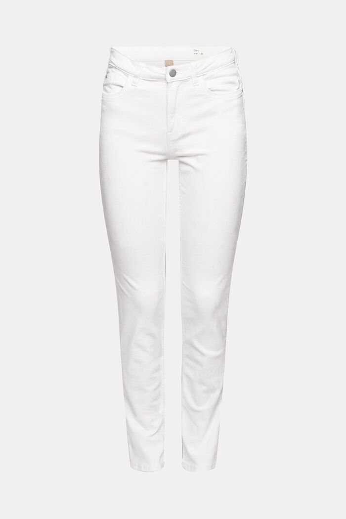 Smala jeans med stretch, WHITE, detail image number 7