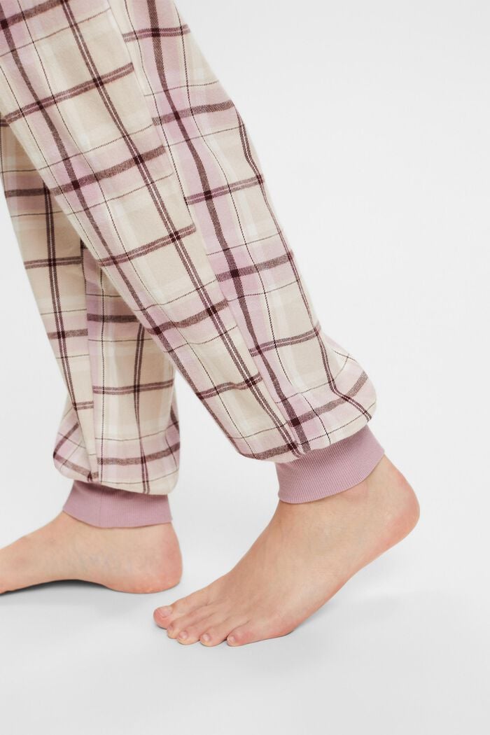 Pyjamasset med långärmad överdel, SAND, detail image number 4