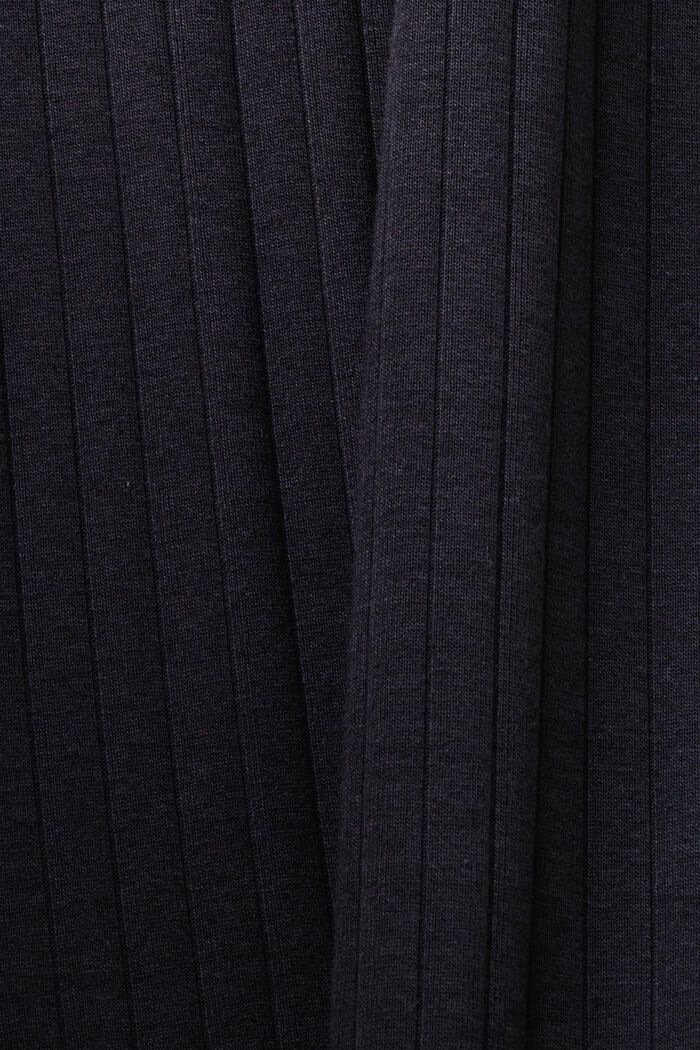 Ribbstickad midiklänning i jersey, BLACK, detail image number 5