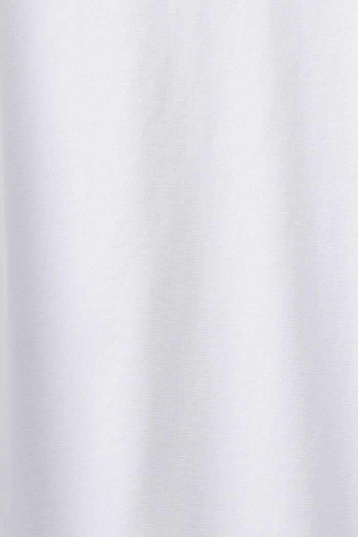 V-ringad T-shirt av ekologisk bomull, WHITE, detail image number 5
