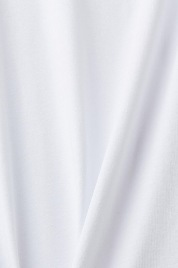 T-shirt i bomull med smal passform, WHITE, detail image number 5
