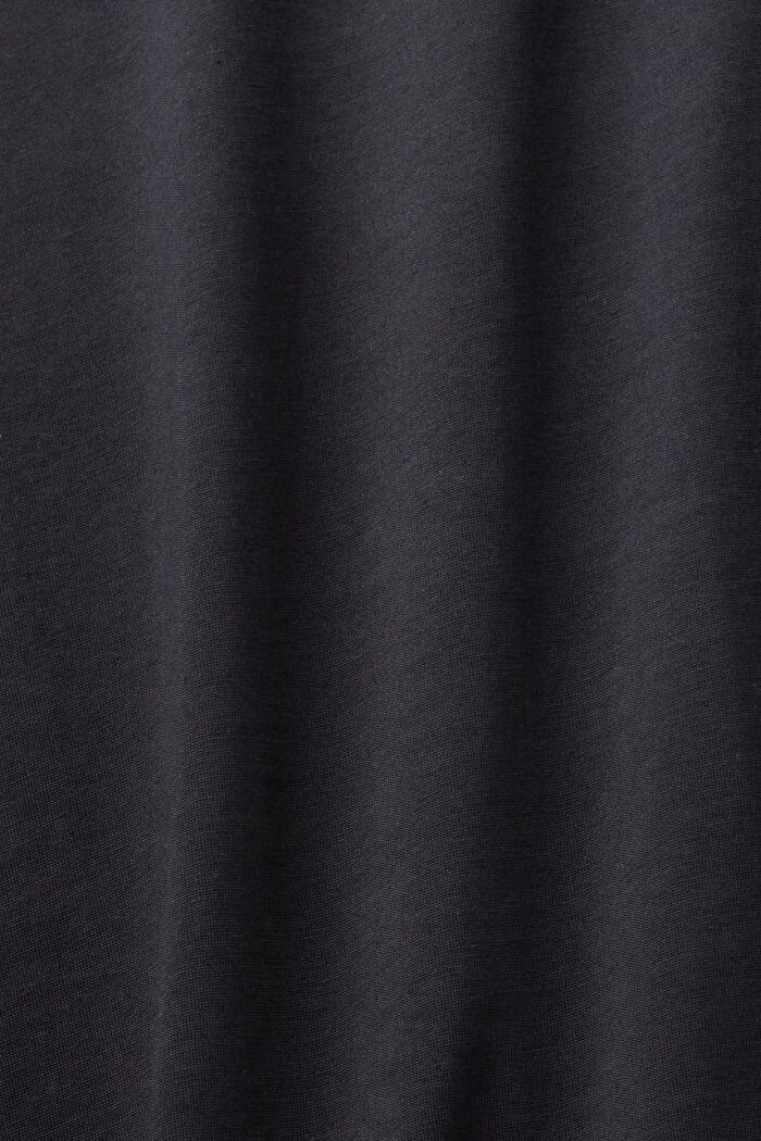 T-shirt i pimabomull med smal passform, BLACK, detail image number 5
