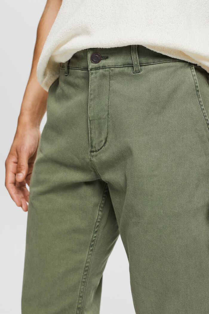 Chinos i bomull, GREEN, detail image number 0